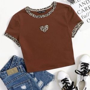 Cheetah Heart Baby Tee
